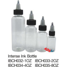 Frasco plástico do pulverizador, frascos diferentes do pigmento da tinta do tatuagem da parte superior do tamanho, frascos do pigmento da tinta do tatuagem
